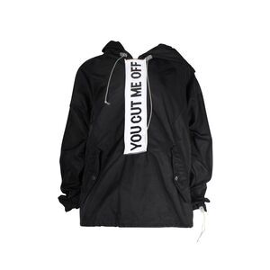Off-White Anorak 'You Cut Me Off' Hooded Jacket in Black Nylon